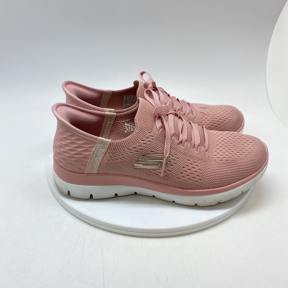 Skechers Summits Womens 8 Pink Slip On Athletic Casual Shoes Sneakers 150250 - Picture 1 of 10